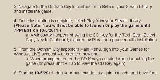 Gotham City Impostors - CONGRATULATIONS! YOU'RE INVITED!